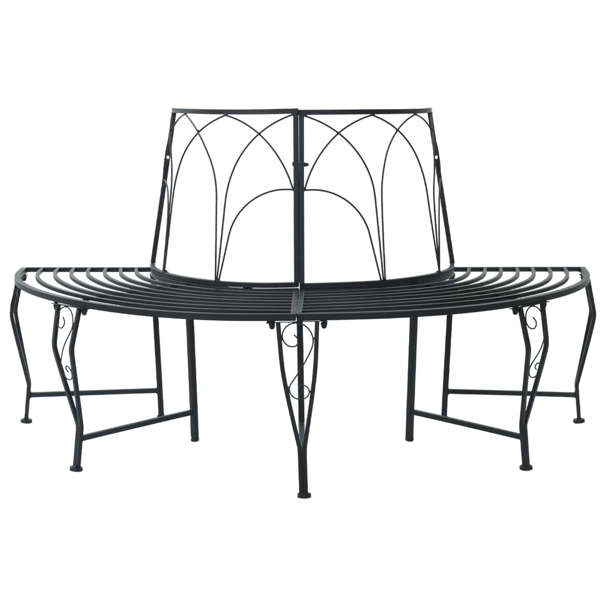 Garden Tree Bench 160 Cm Steel