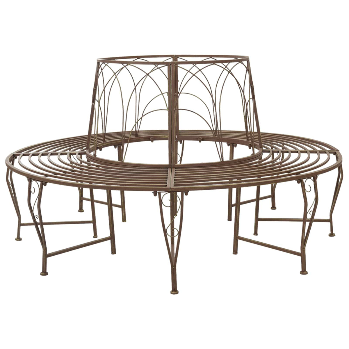Garden Tree Bench 160 Cm Steel