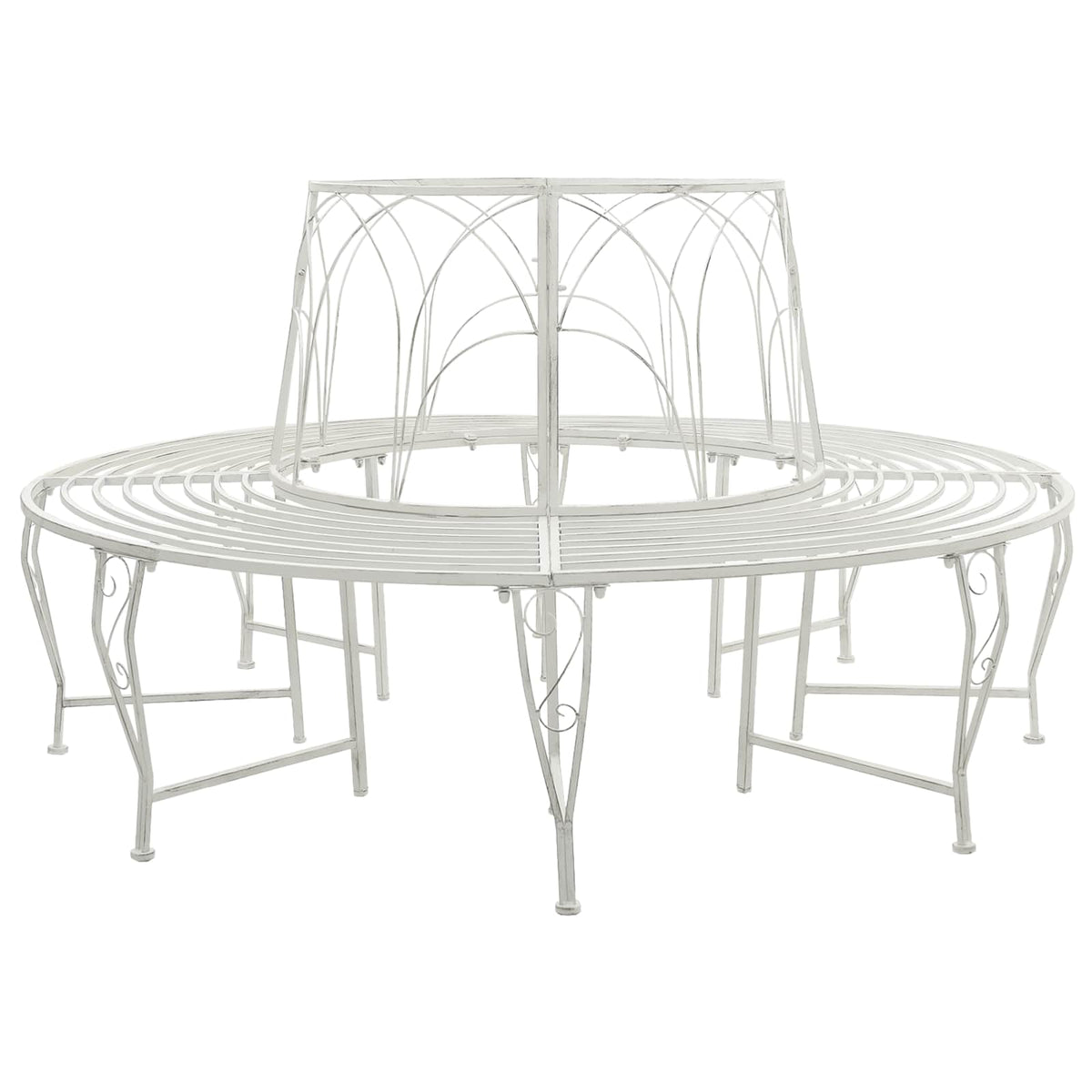 Garden Tree Bench 160 Cm Steel