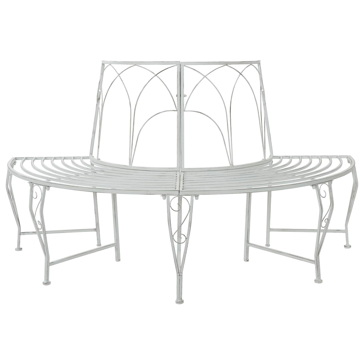 Garden Tree Bench 160 Cm Steel