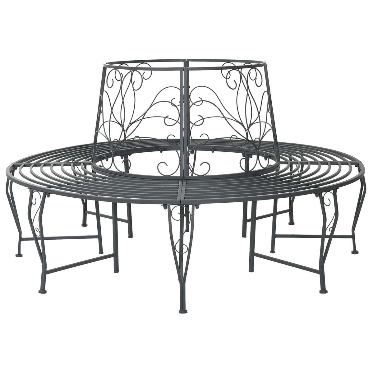 Garden Tree Bench 160 Cm Steel