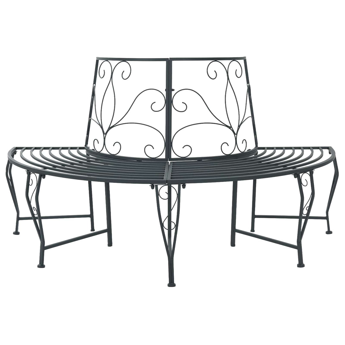 Garden Tree Bench 160 Cm Steel