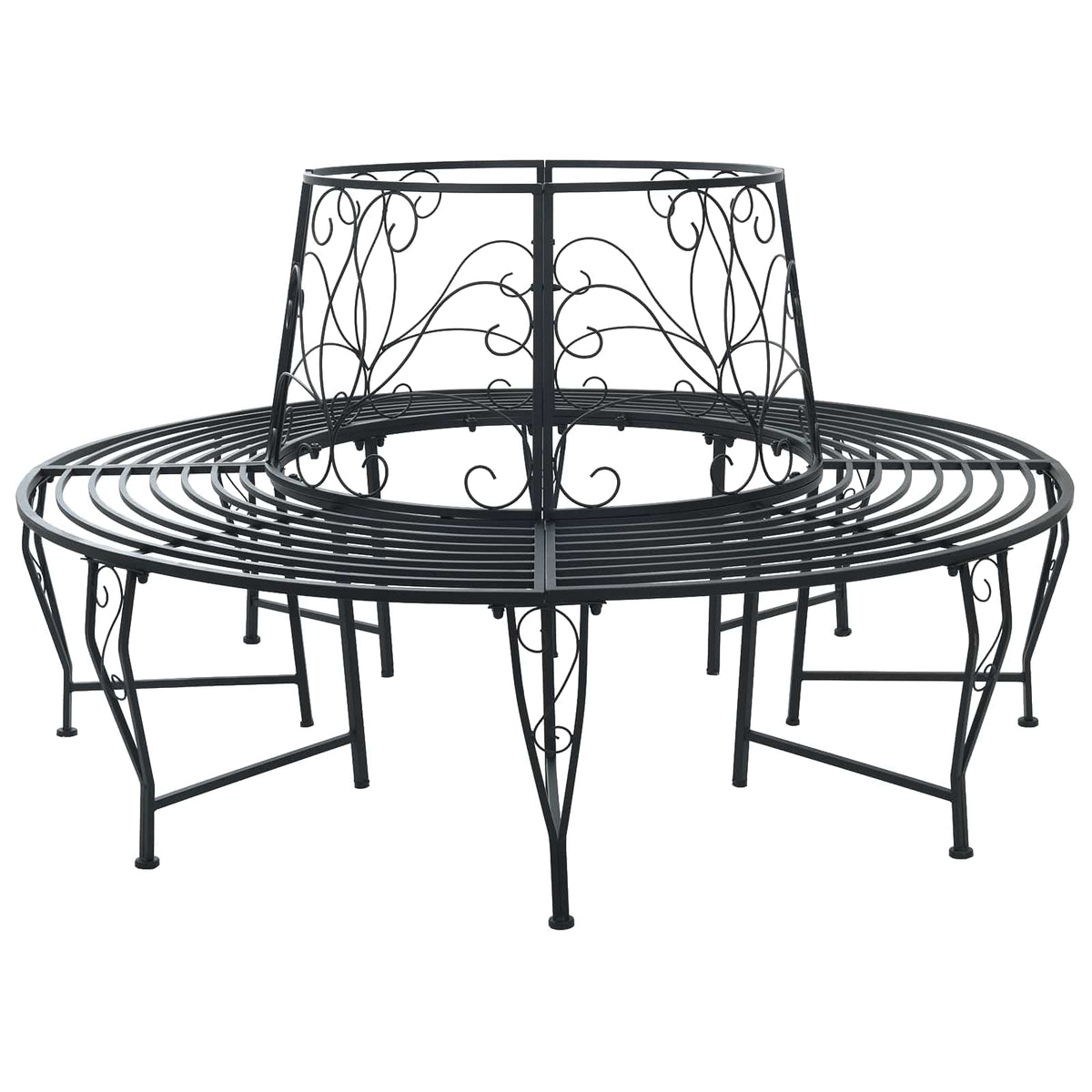 Garden Tree Bench 160 Cm Steel