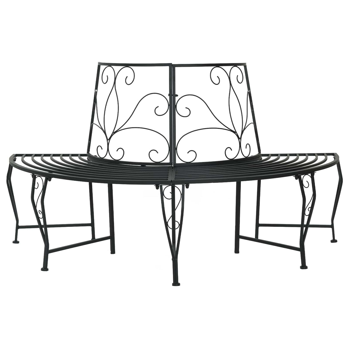 Garden Tree Bench 160 Cm Steel