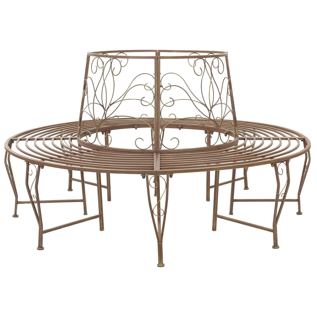 Garden Tree Bench 160 Cm Steel