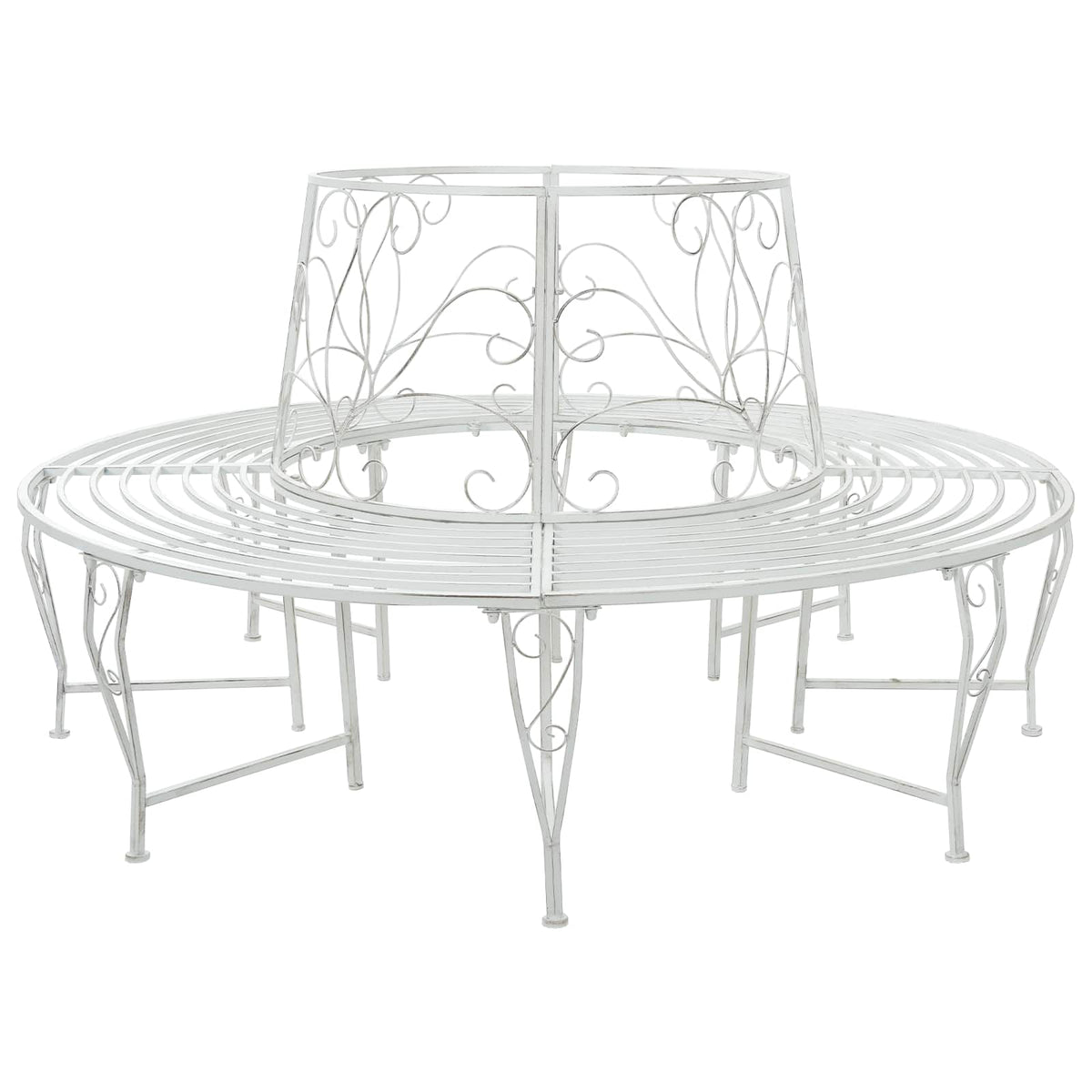 Garden Tree Bench 160 Cm Steel
