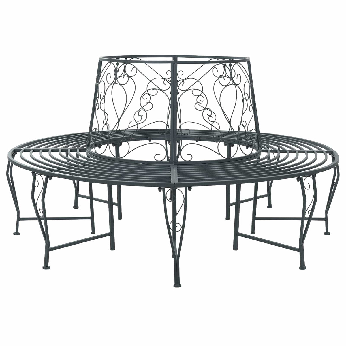 Garden Tree Bench 160 Cm Steel