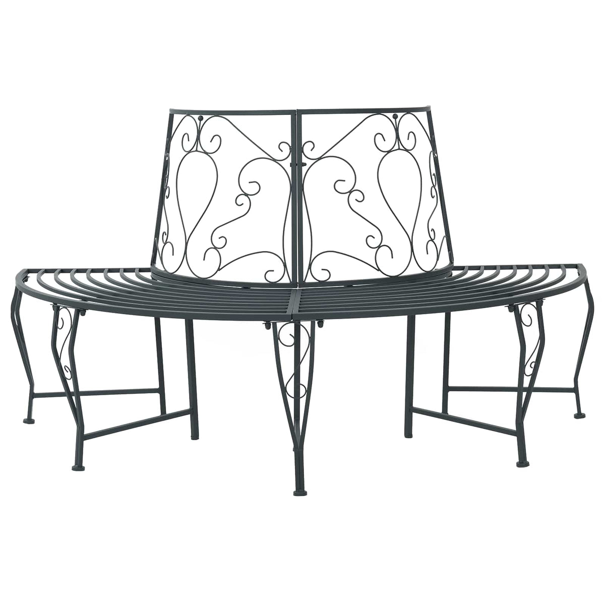 Garden Tree Bench 160 Cm Steel
