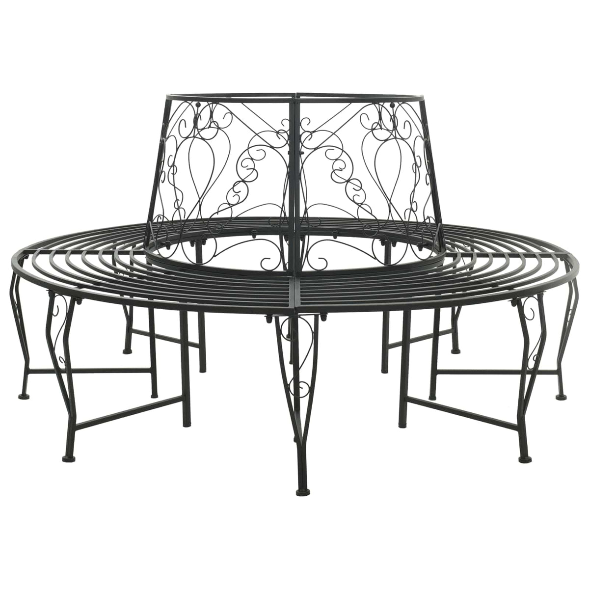 Garden Tree Bench 160 Cm Steel