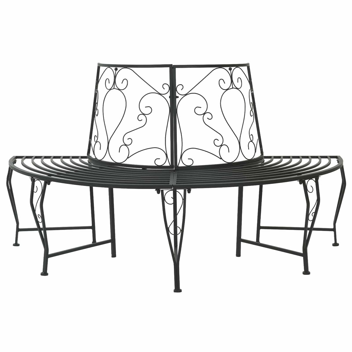 Garden Tree Bench 160 Cm Steel