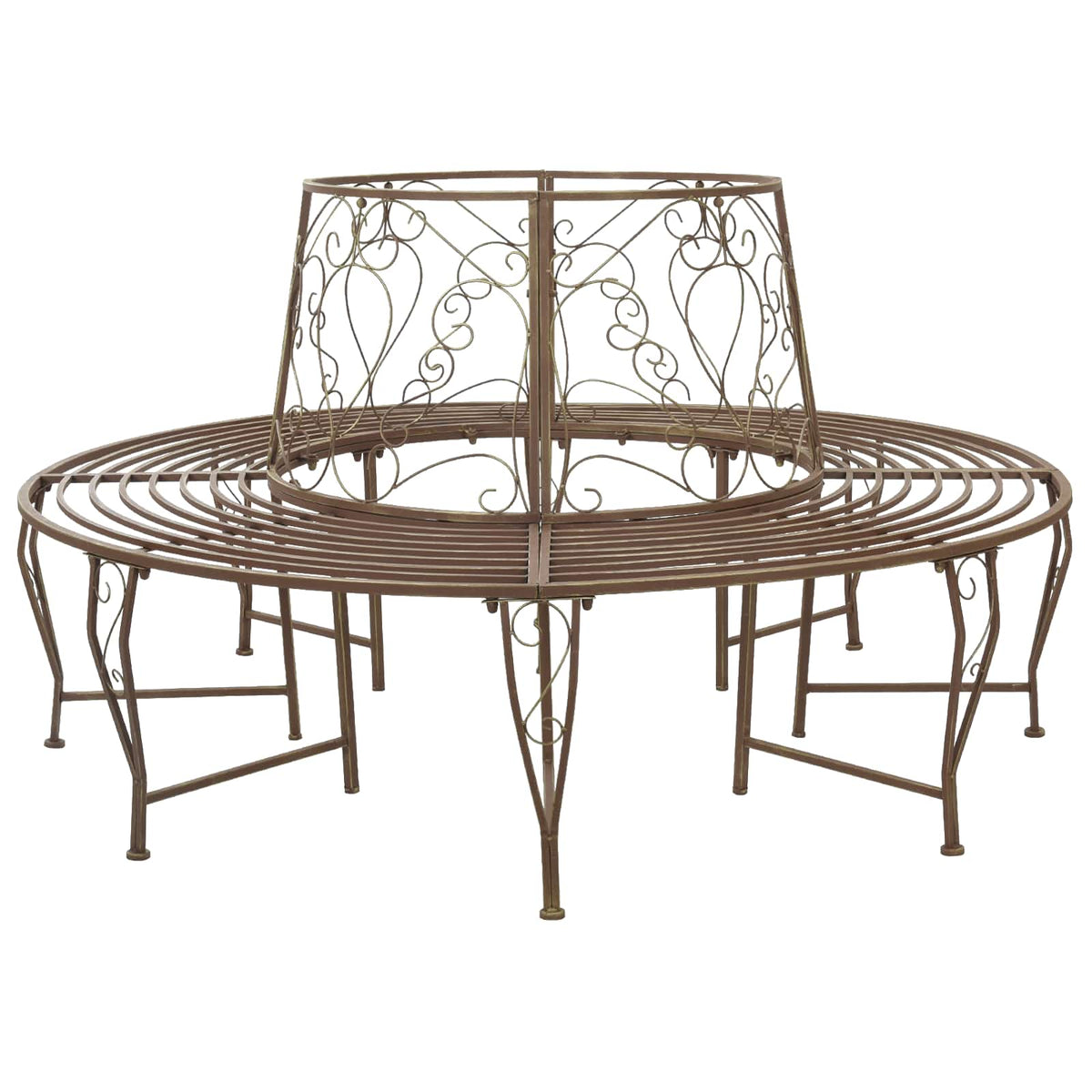 Garden Tree Bench 160 Cm Steel