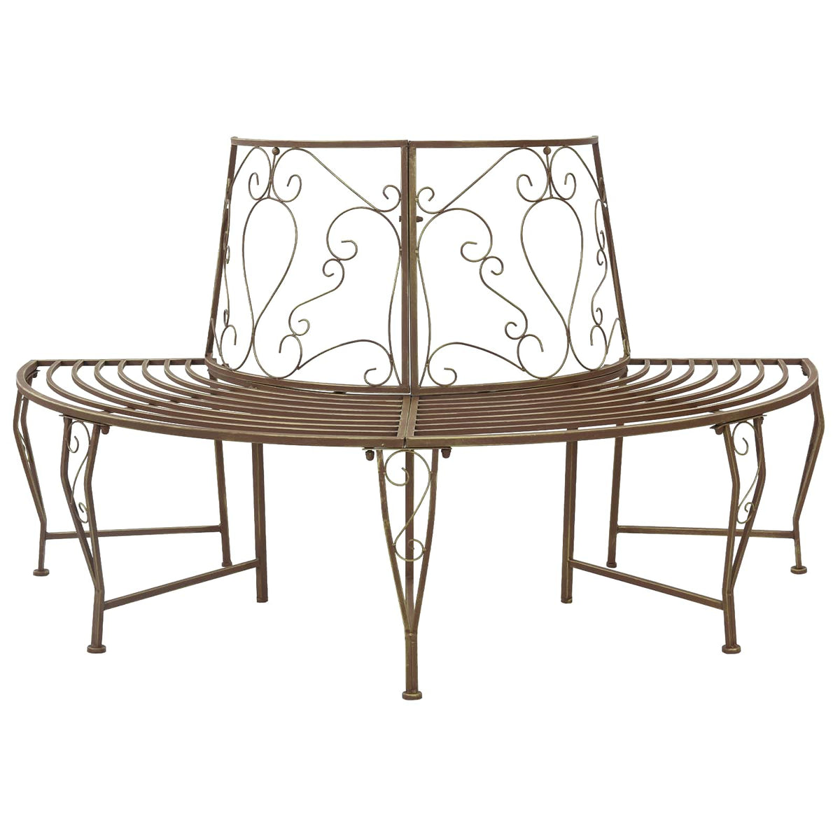 Garden Tree Bench 160 Cm Steel