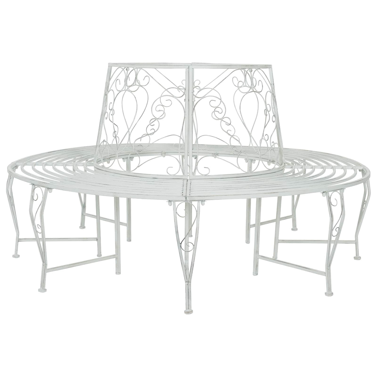 Garden Tree Bench 160 Cm Steel