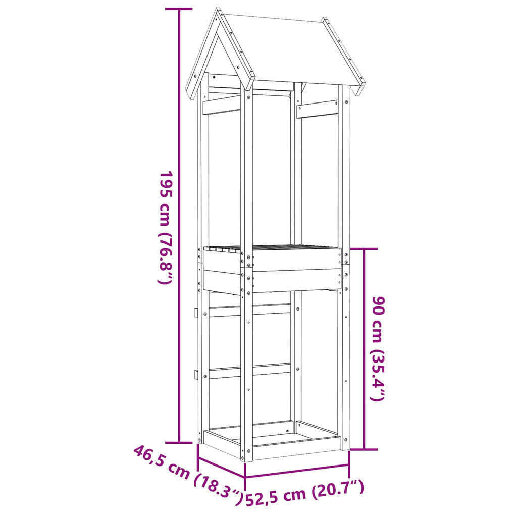 Play Tower Brown 52.5 X 46.5 X 195 Cm