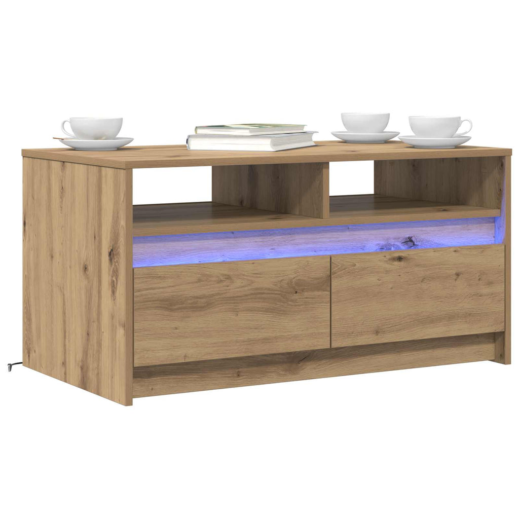 Coffee Table Artisian Oak 90 X 50 X 45 Cm Engineered Wood