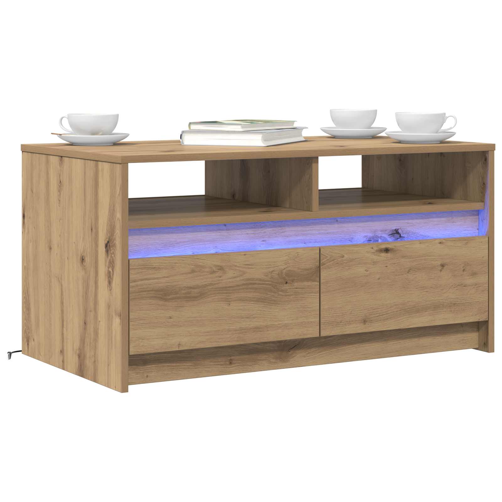 Coffee Table Artisian Oak 90 X 50 X 45 Cm Engineered Wood
