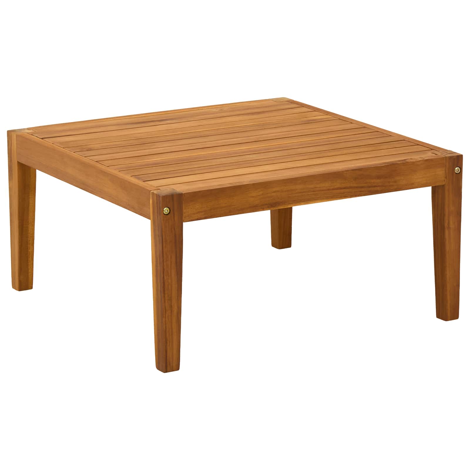 Solid Acacia Wood Natural 60 X 60 X 30 Cm