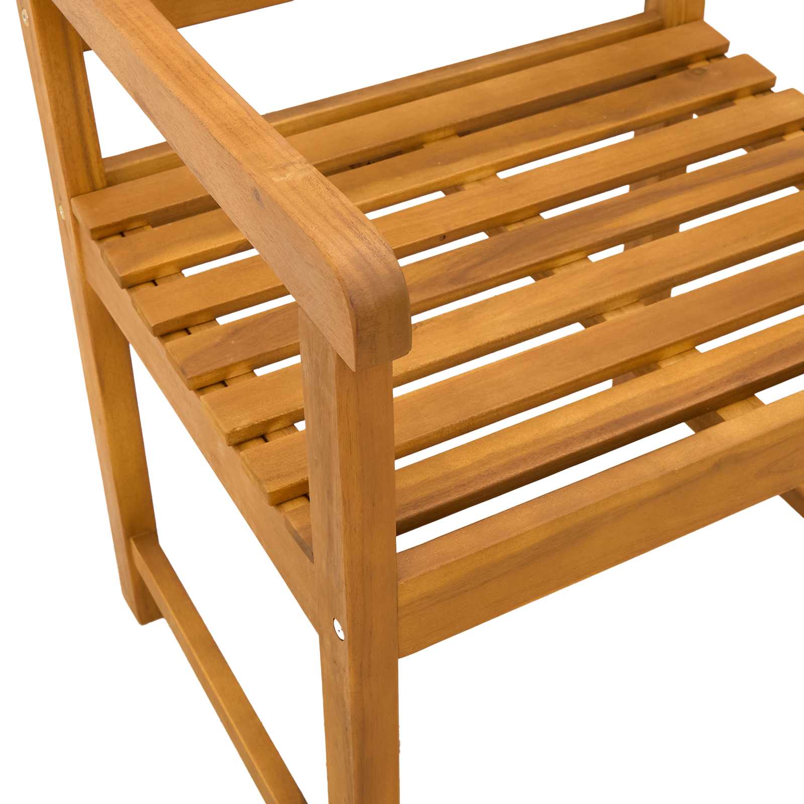 Garden Chairs 2 Pcs Natural Solid Acacia Wood