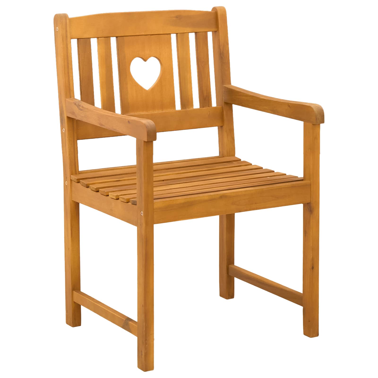 Garden Chairs 2 Pcs Natural Solid Acacia Wood