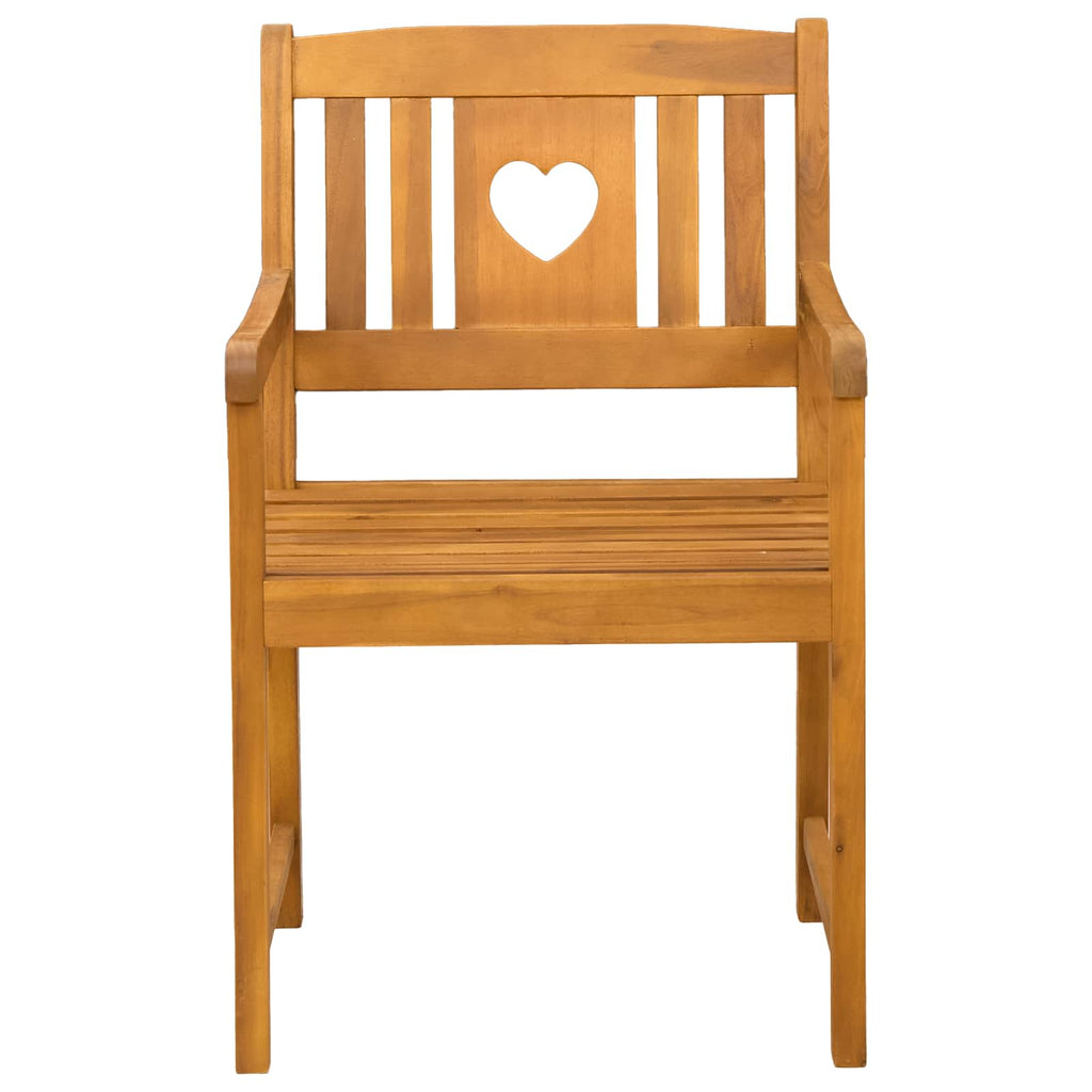 Garden Chairs 2 Pcs Natural Solid Acacia Wood