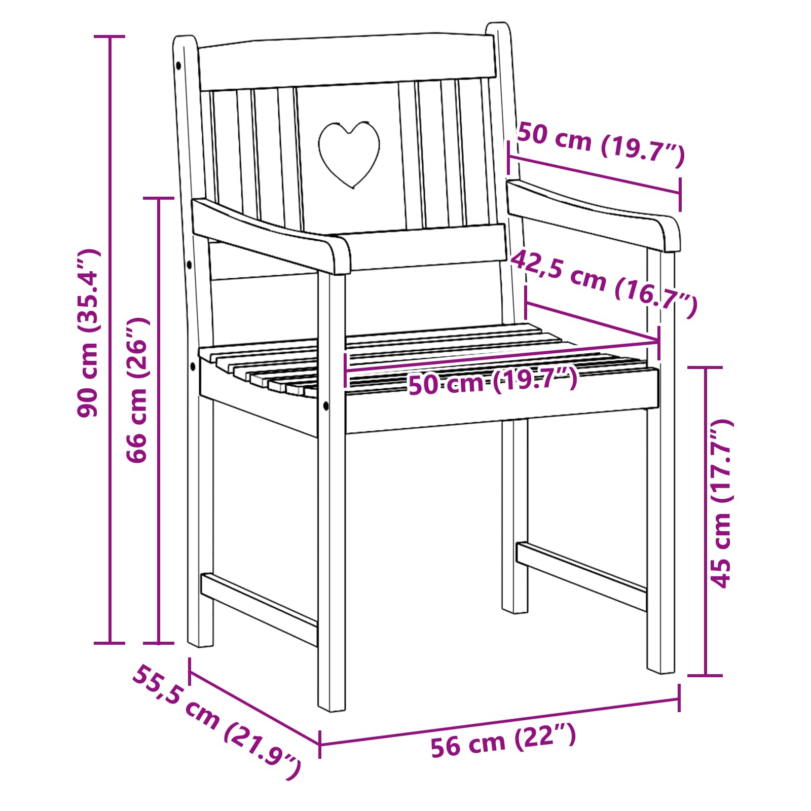 Garden Chairs 2 Pcs Natural Solid Acacia Wood