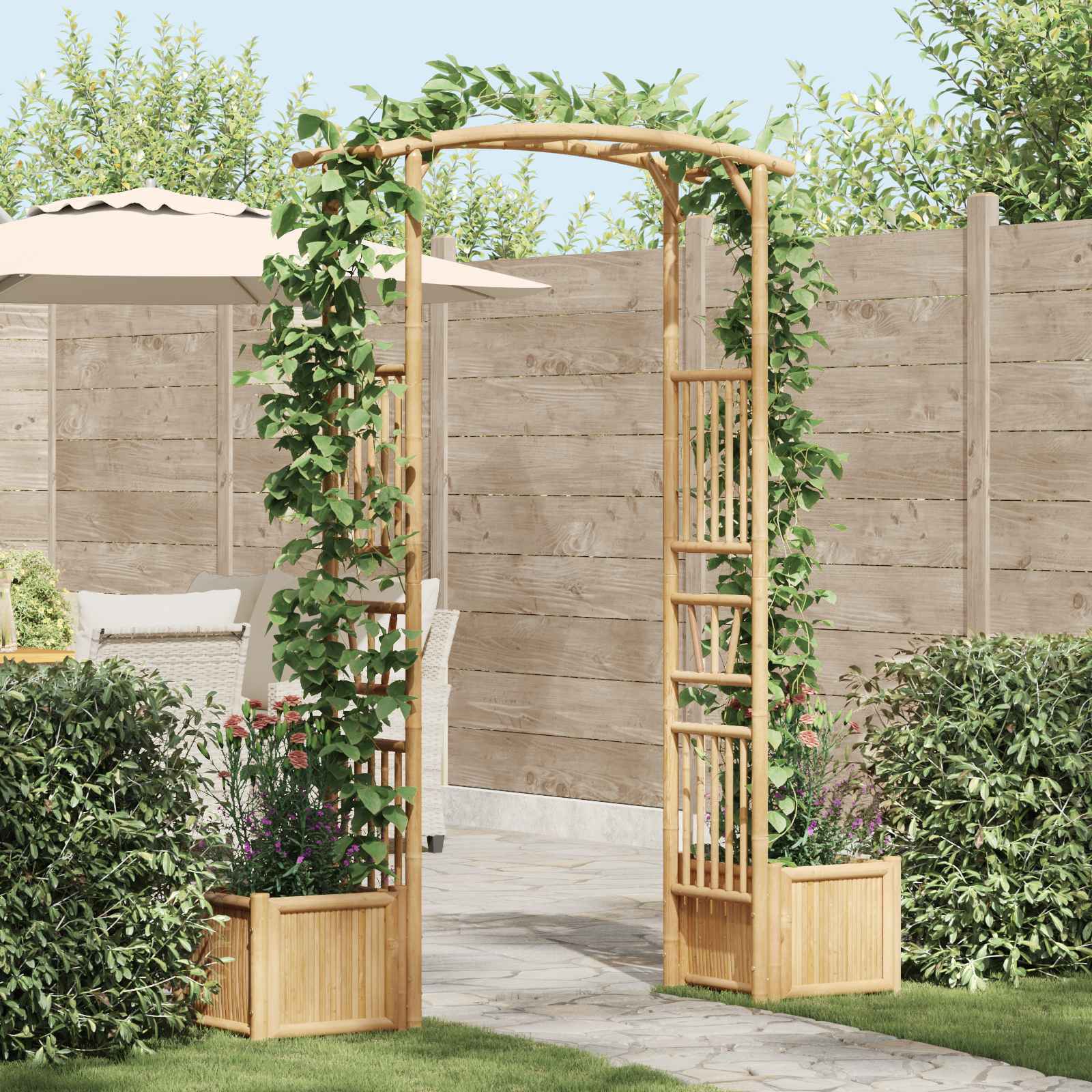 Natural 110 X 40 X 205 Cm Bamboo