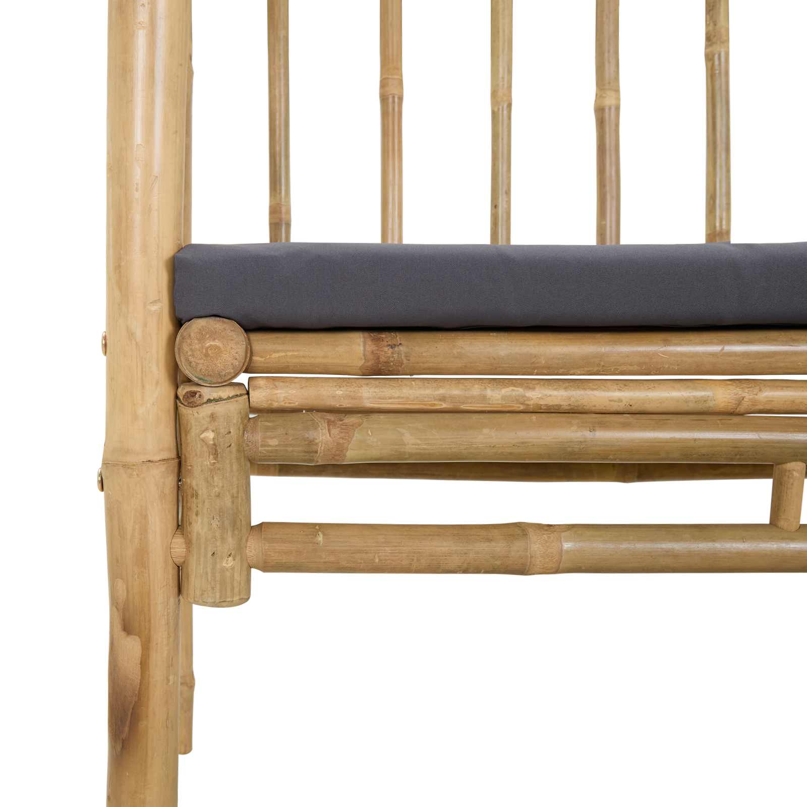 Garden Arch With Bench 115 X 50 X 205 Cm Bamboo