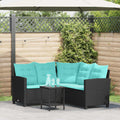 Garden Sofa With Cushion 2 Pcs Poly Rattan