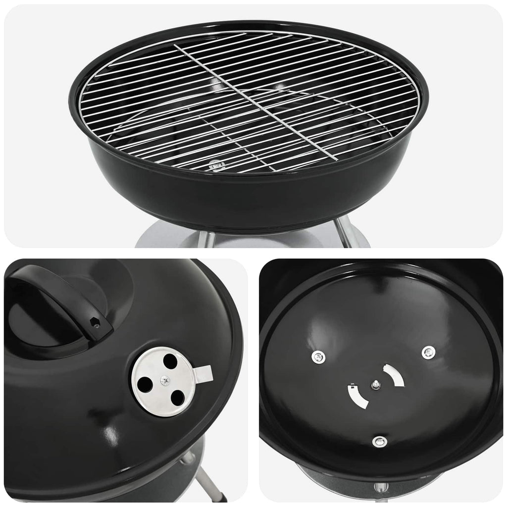 Charcoal Grill Black 36.5 X 36.5 X 40 Cm
