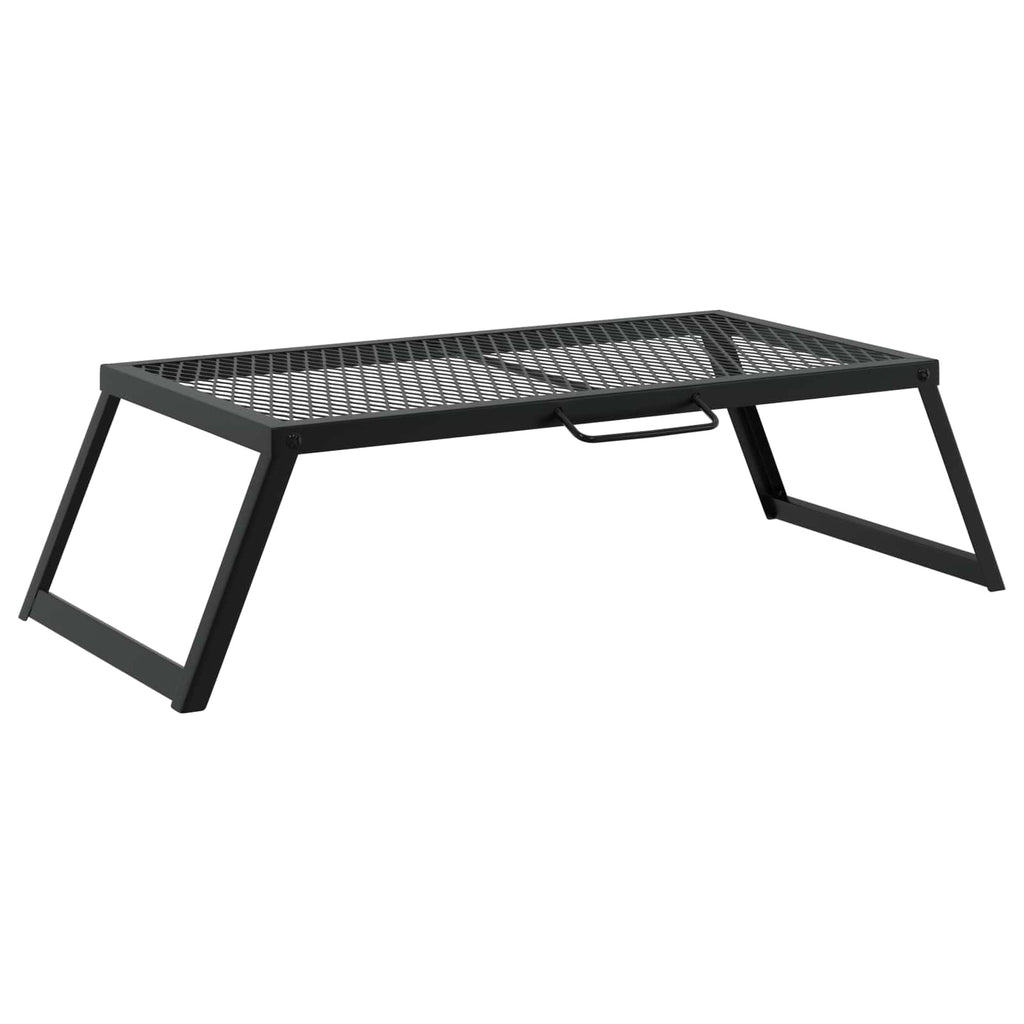 Foldable Camping Grill Folding Black 58 X 31 X 2 Cm Alloy Steel