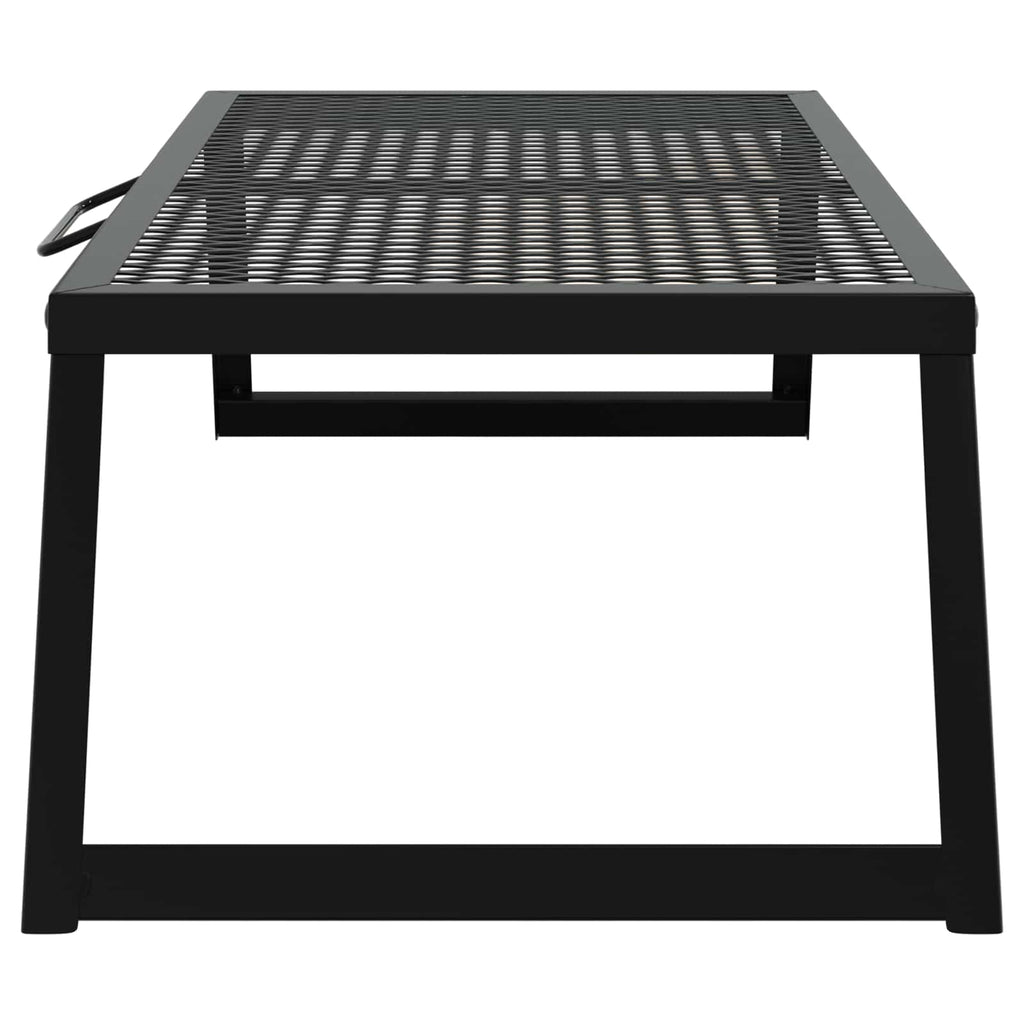 Foldable Camping Grill Folding Black 58 X 31 X 2 Cm Alloy Steel