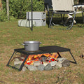 Foldable Camping Grill Folding Black 58 X 31 X 2 Cm Alloy Steel