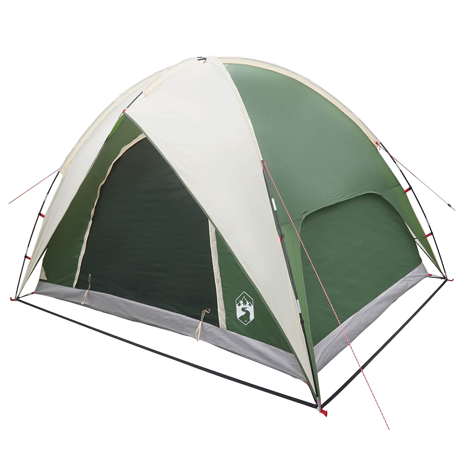 Camping Tent With Rainfly Water-Resistant Dome Green