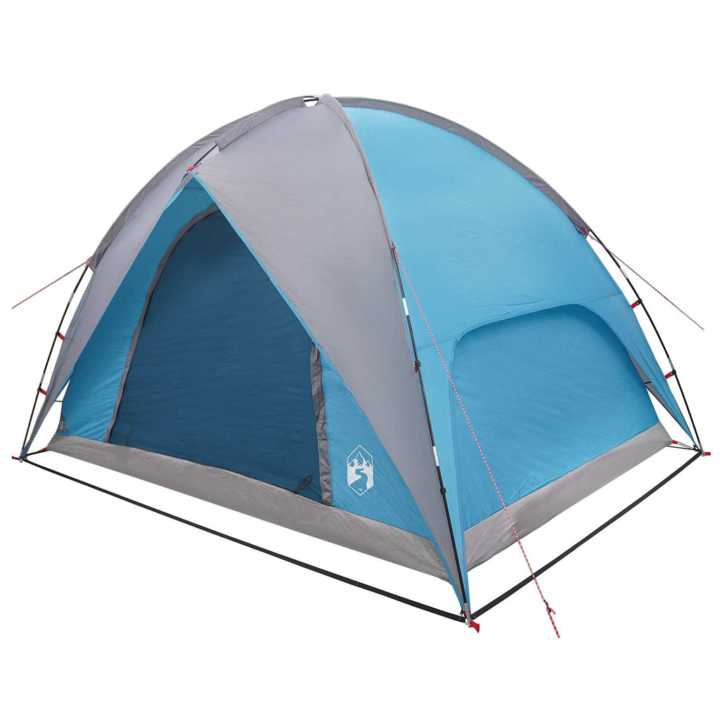 Camping Tent With Rainfly Water-Resistant Dome Blue