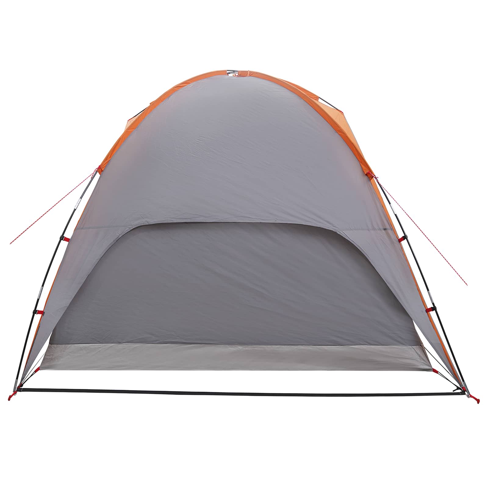 Camping Tent With Rainfly Water-Resistant Dome Grey And Orange