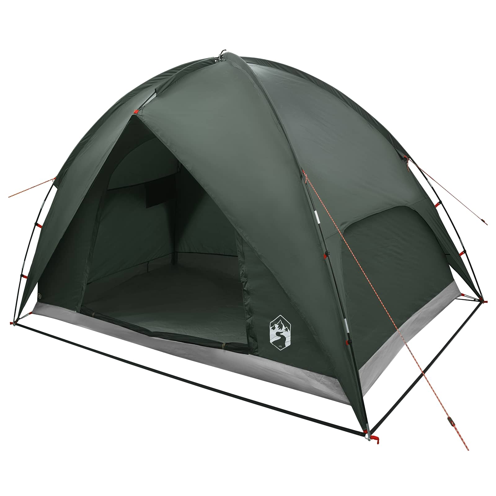 Camping Tent With Rainfly Water-Resistant Dome Army Green