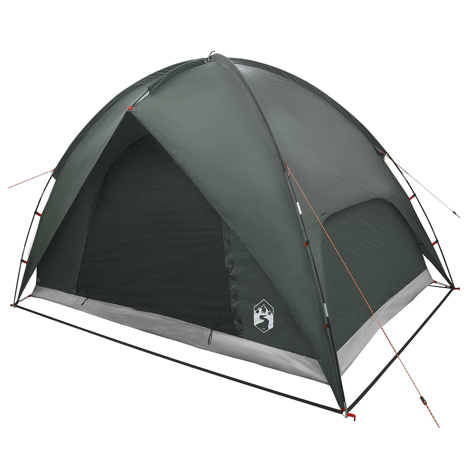 Camping Tent With Rainfly Water-Resistant Dome Army Green