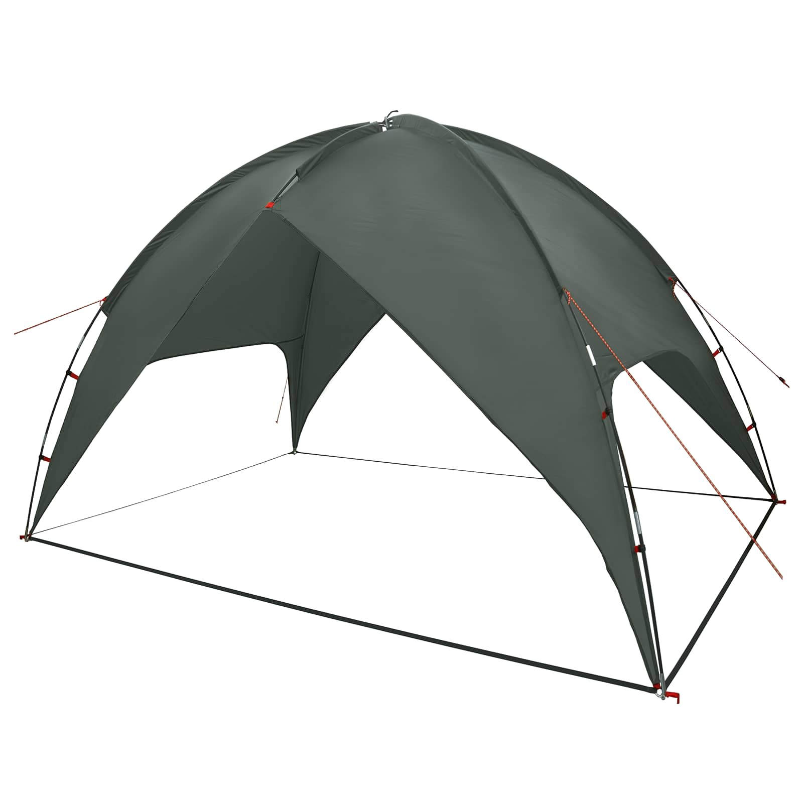 Camping Tent With Rainfly Water-Resistant Dome Army Green