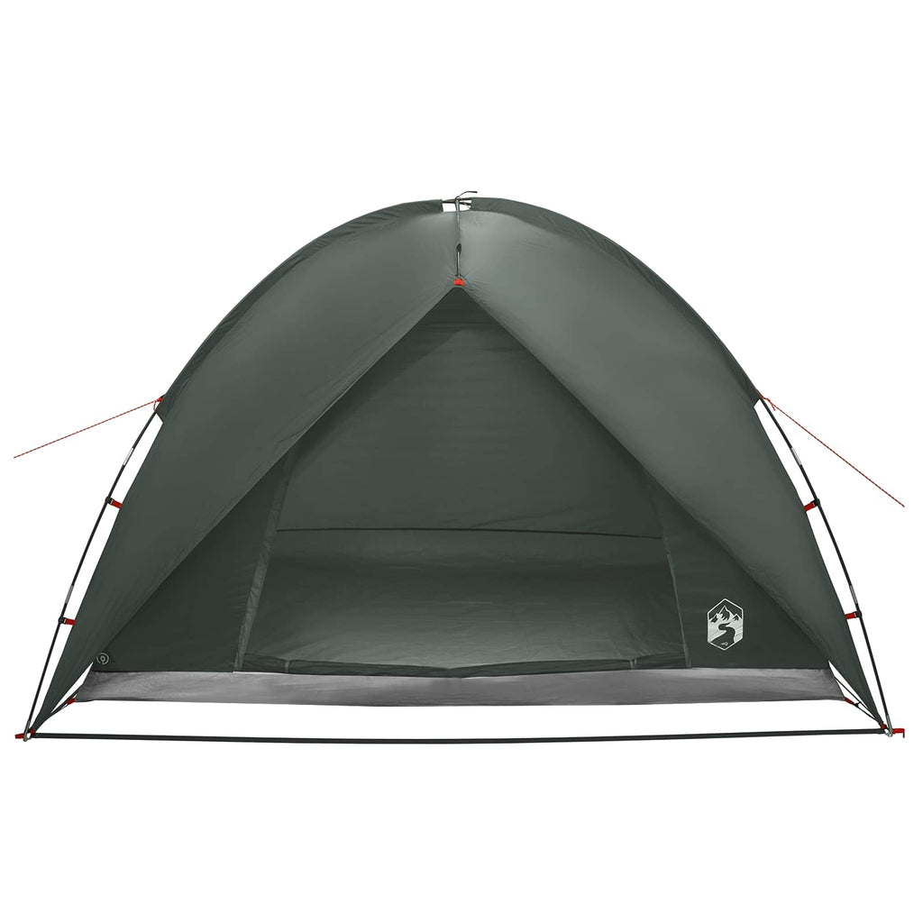 Camping Tent With Rainfly Water-Resistant Dome Army Green