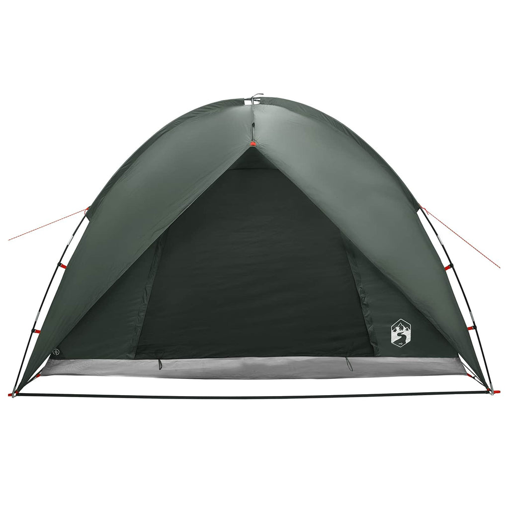 Camping Tent With Rainfly Water-Resistant Dome Army Green