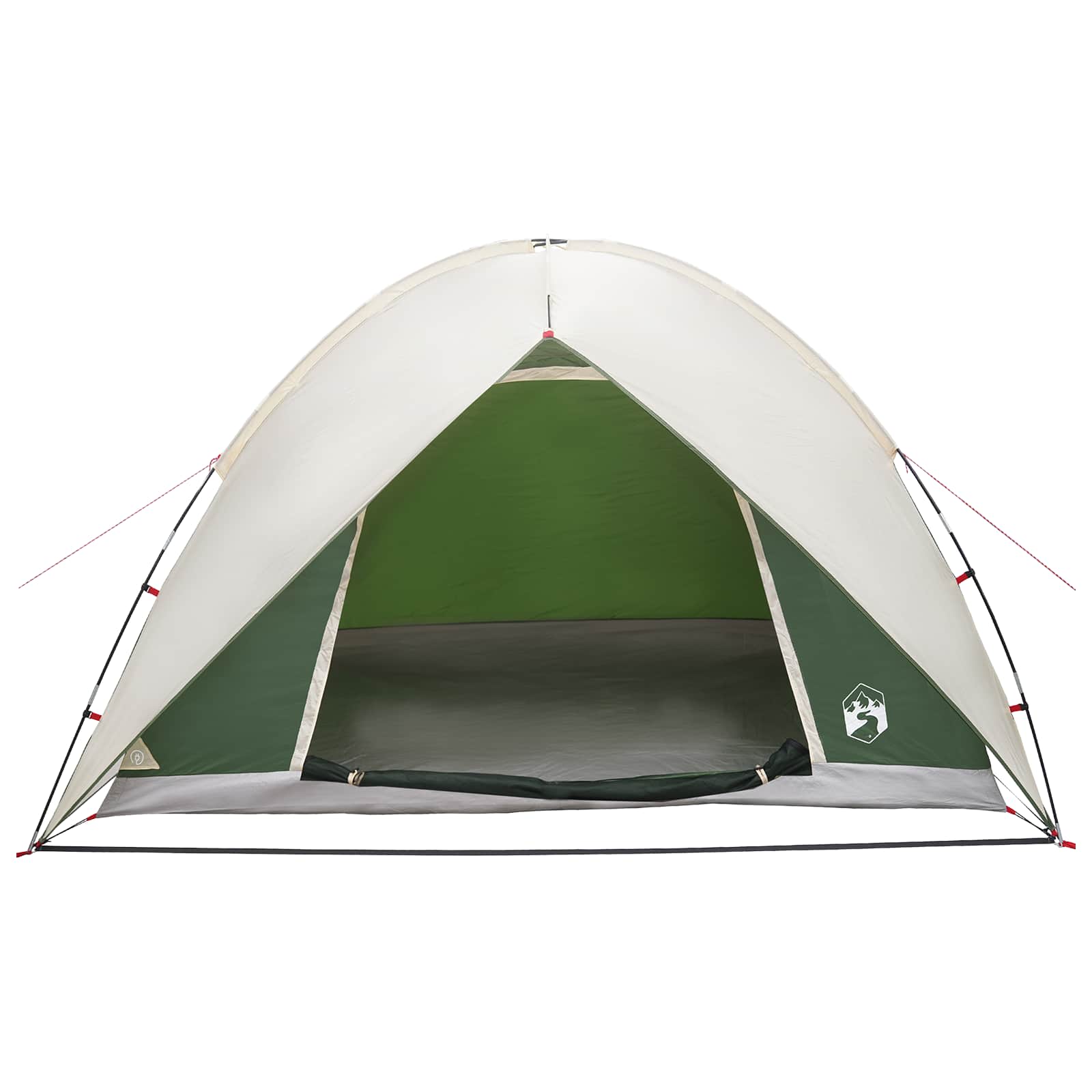 Camping Tent With Rainfly Water-Resistant Dome Green 4-Person