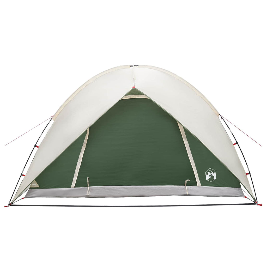 Camping Tent With Rainfly Water-Resistant Dome Green 4-Person
