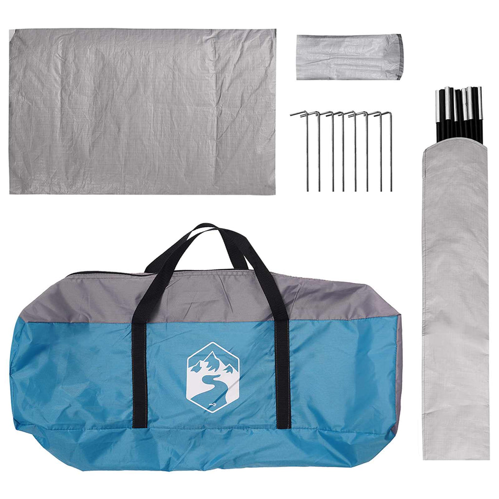 Camping Tent With Rainfly Water-Resistant Dome Blue