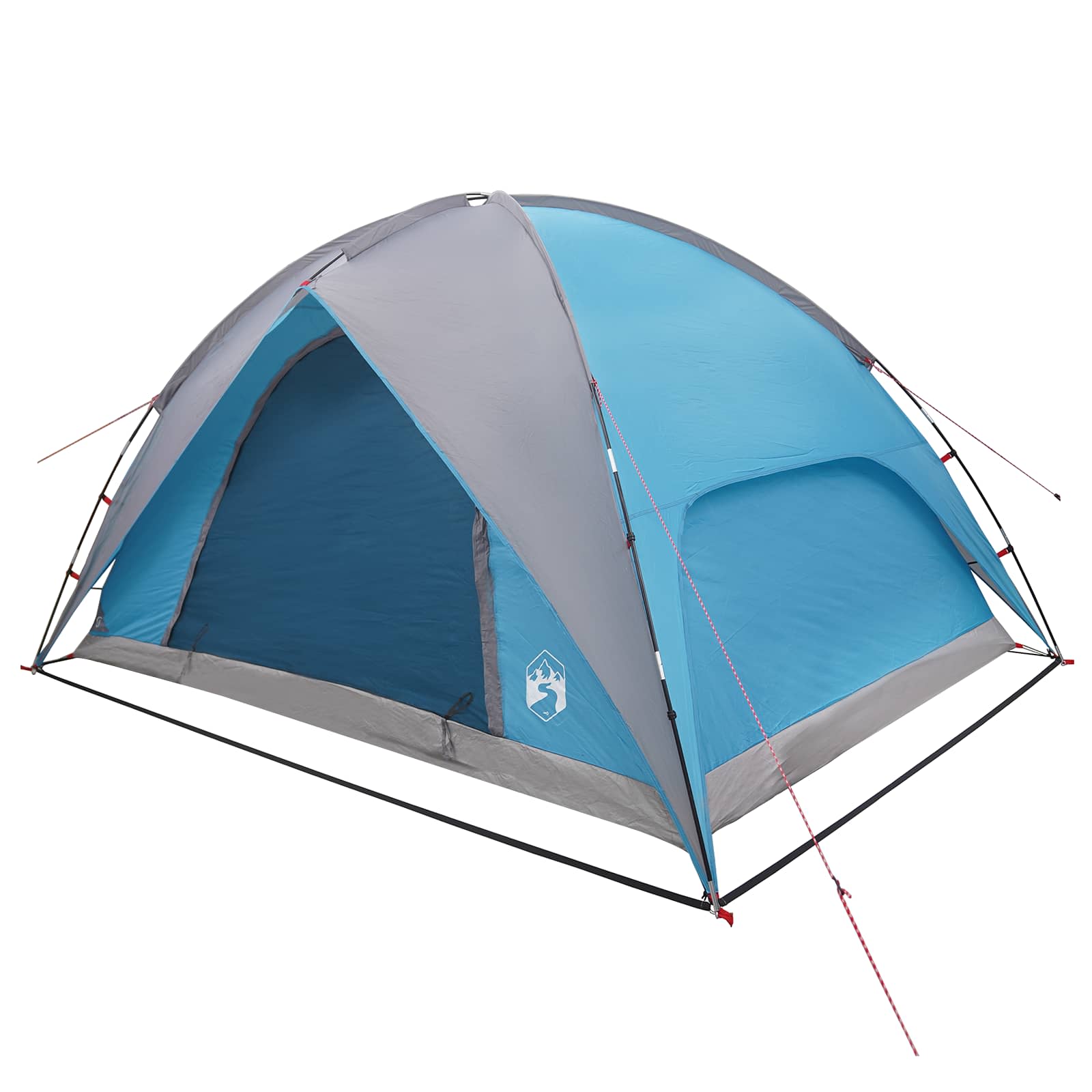 Camping Tent With Rainfly Water-Resistant Dome Blue