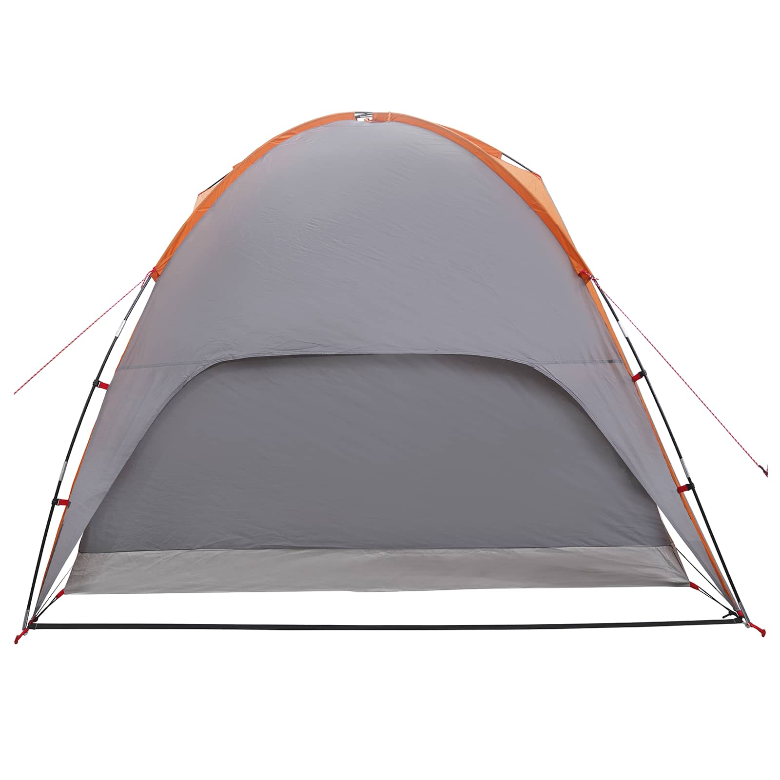 Camping Tent With Rainfly Water-Resistant Dome Grey And Orange