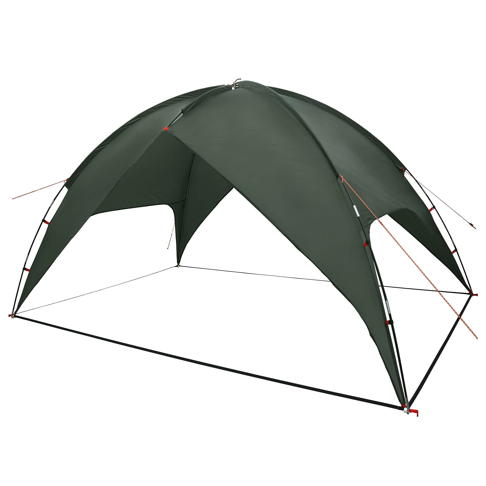 Camping Tent With Rainfly Water-Resistant Dome Army Green