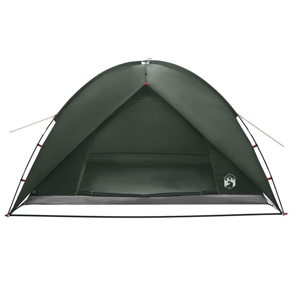 Camping Tent With Rainfly Water-Resistant Dome Army Green