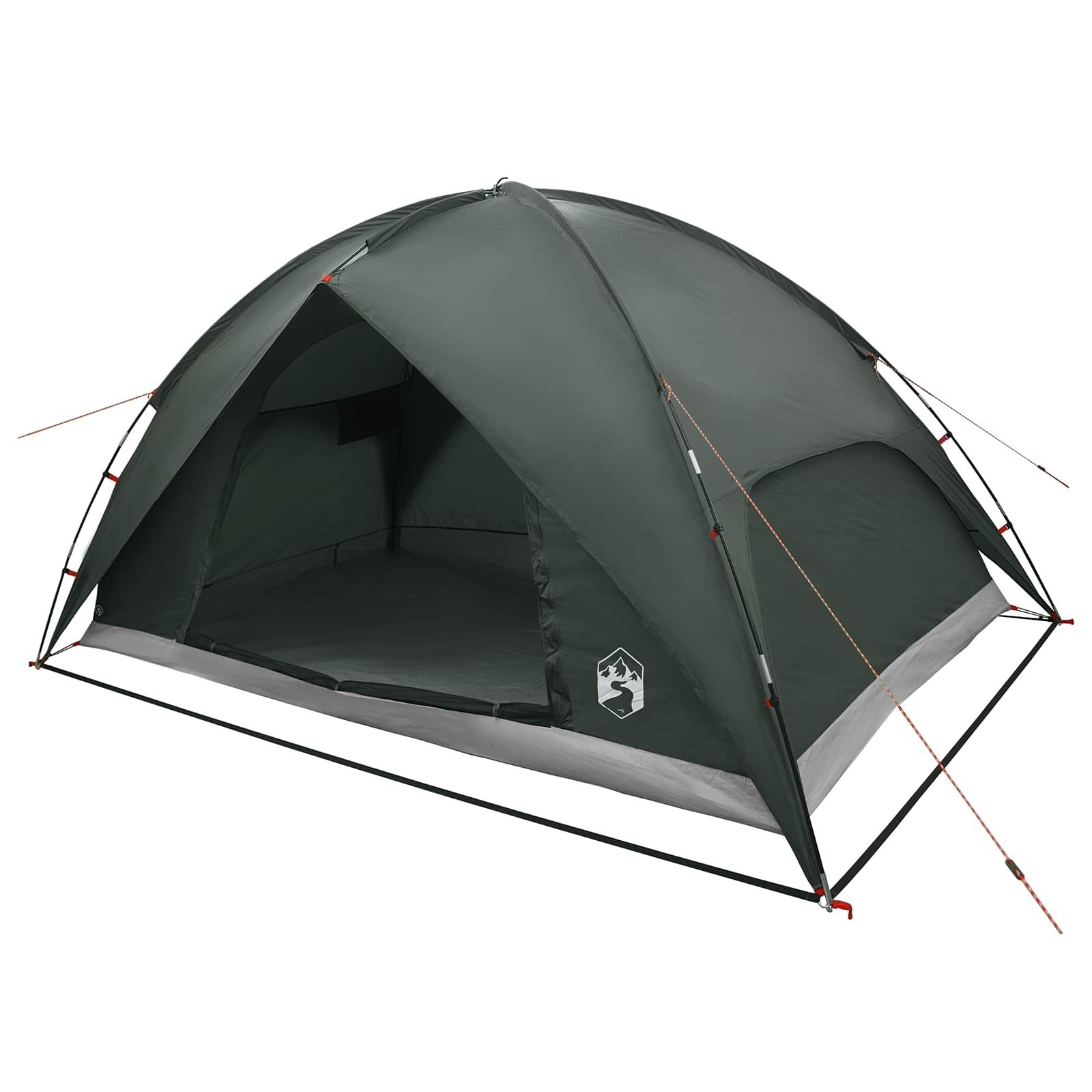Camping Tent With Rainfly Water-Resistant Dome Army Green