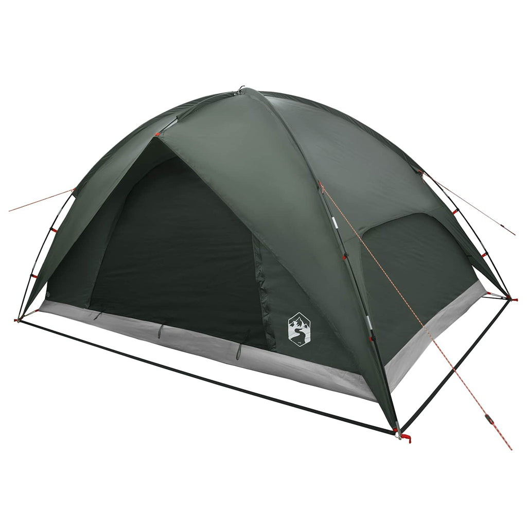 Camping Tent With Rainfly Water-Resistant Dome Army Green