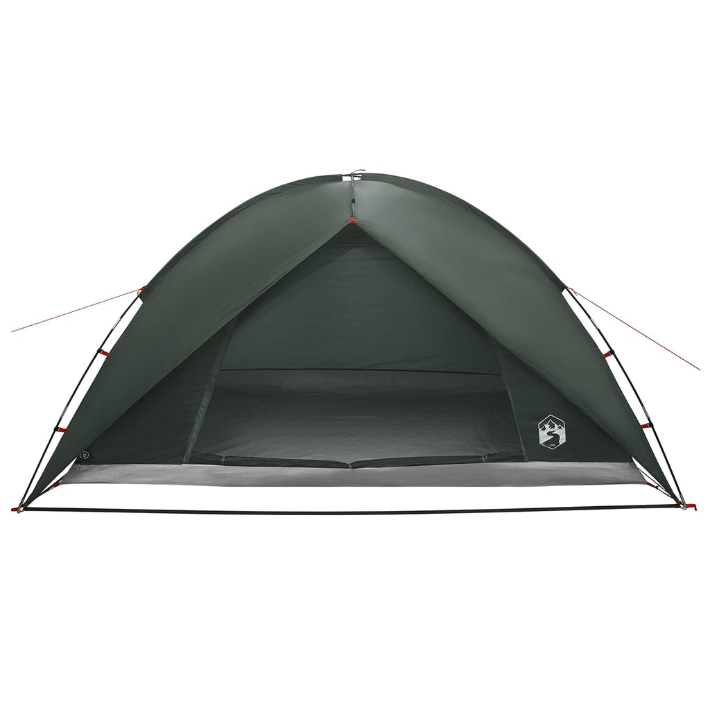 Camping Tent With Rainfly Water-Resistant Dome Army Green